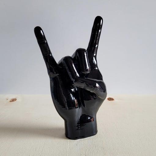 Rock El Figürü | Siyah