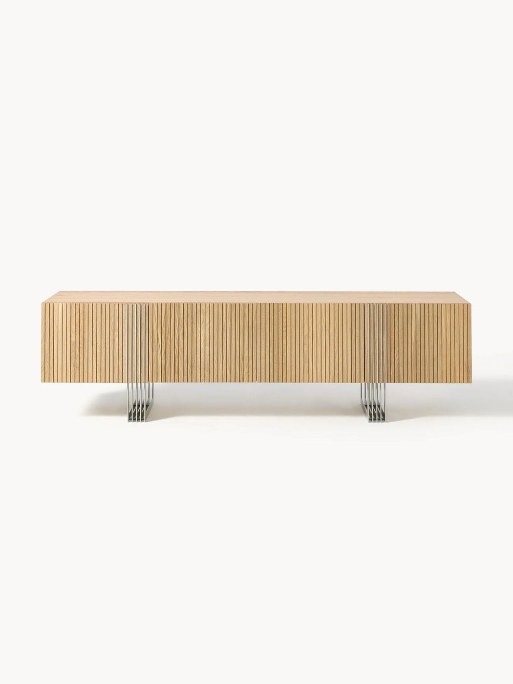 Ross Modern Ahşap TV Ünitesi 180 cm Genişlikte Doğal Meşe