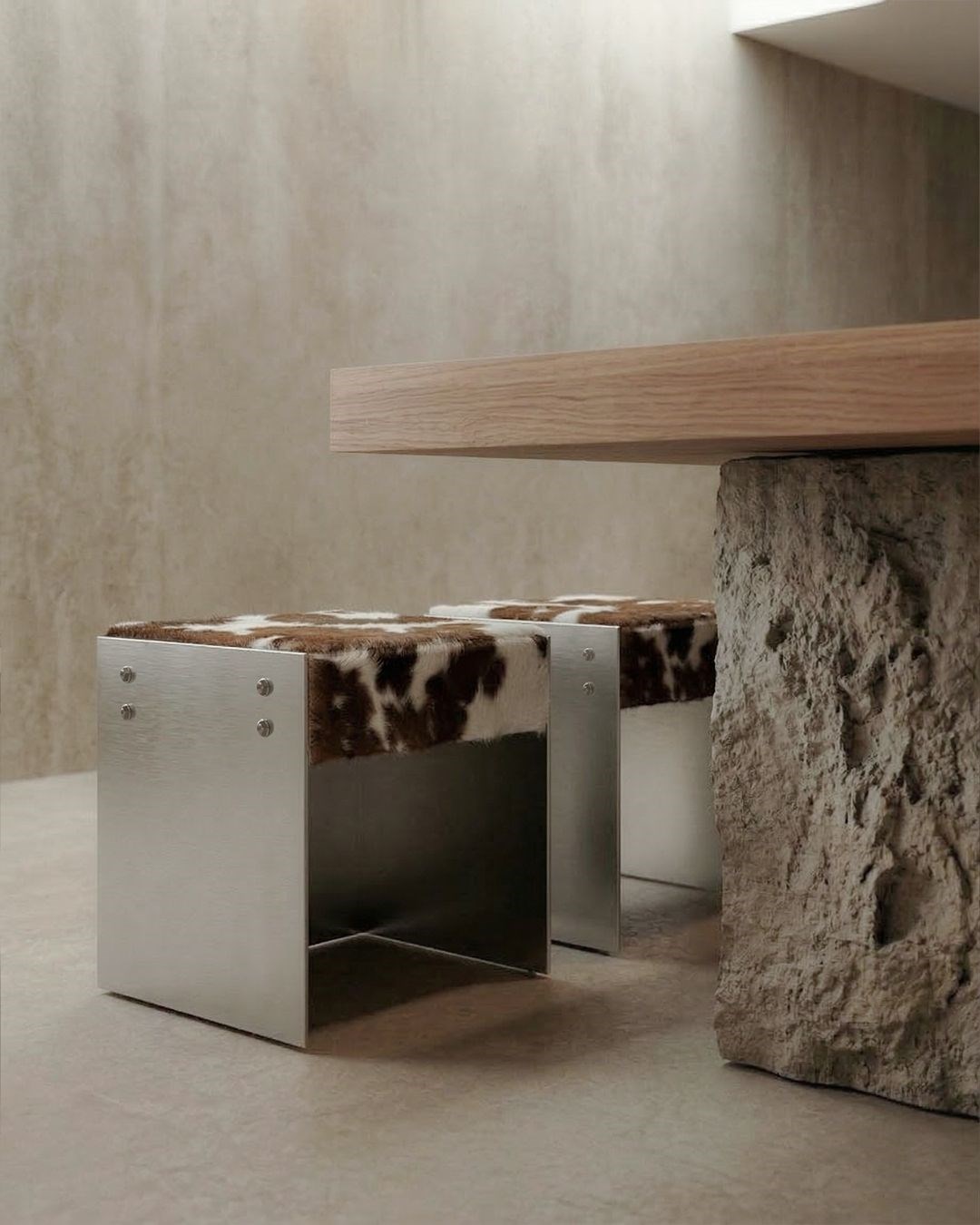 Scobel Paslanmaz Çelik - Puf / Tabure