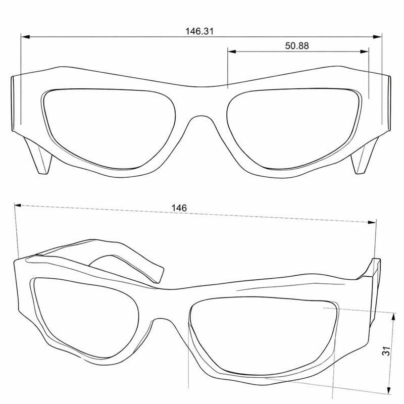 Seletti X Okkia Colorada Siyah Lens Güneş Gözlüğü