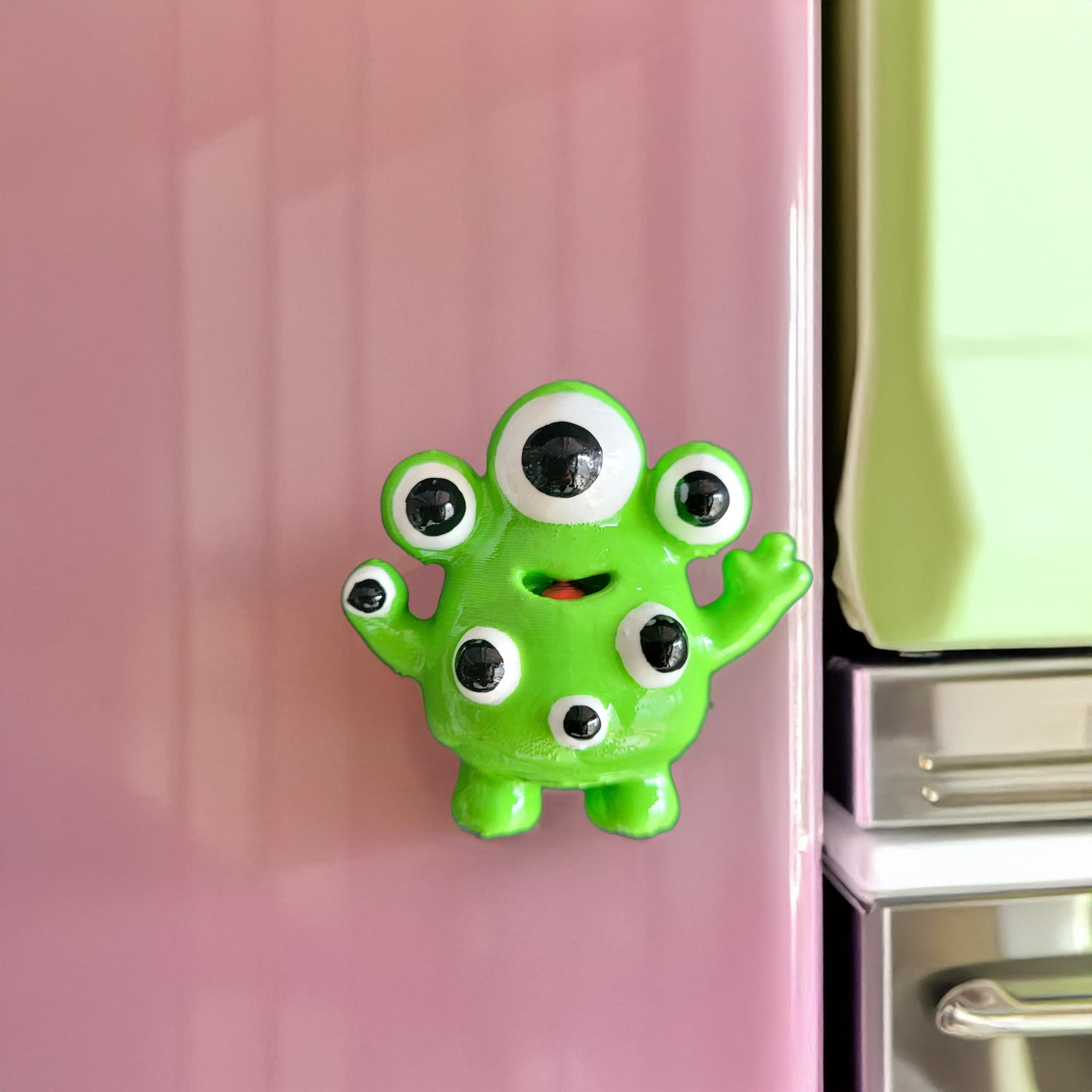 Sevimli Canavarlar Magnet Seti – 6'lı El Boyaması Buzdolabı Süsü