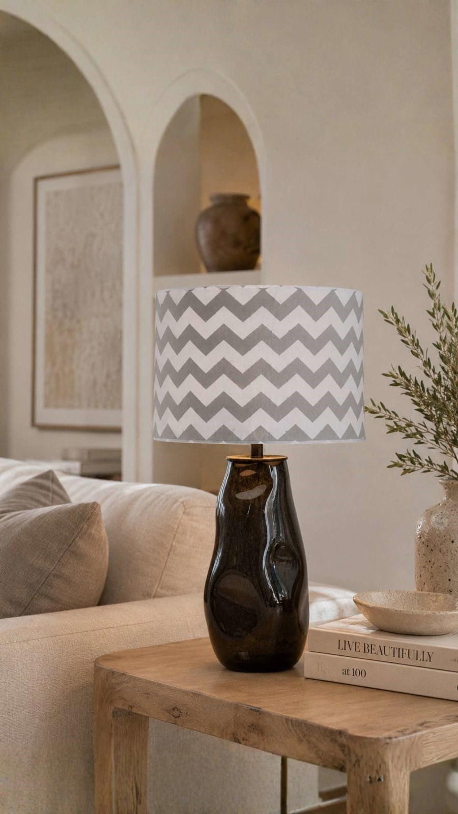 Silindir Füme Zigzag Desenli Şapka