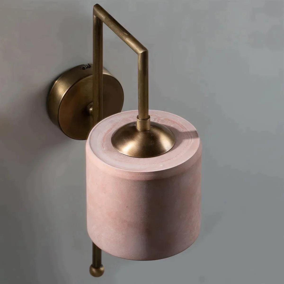 Somon - Bronz Metal Detay Silindir Duvar Aplik
