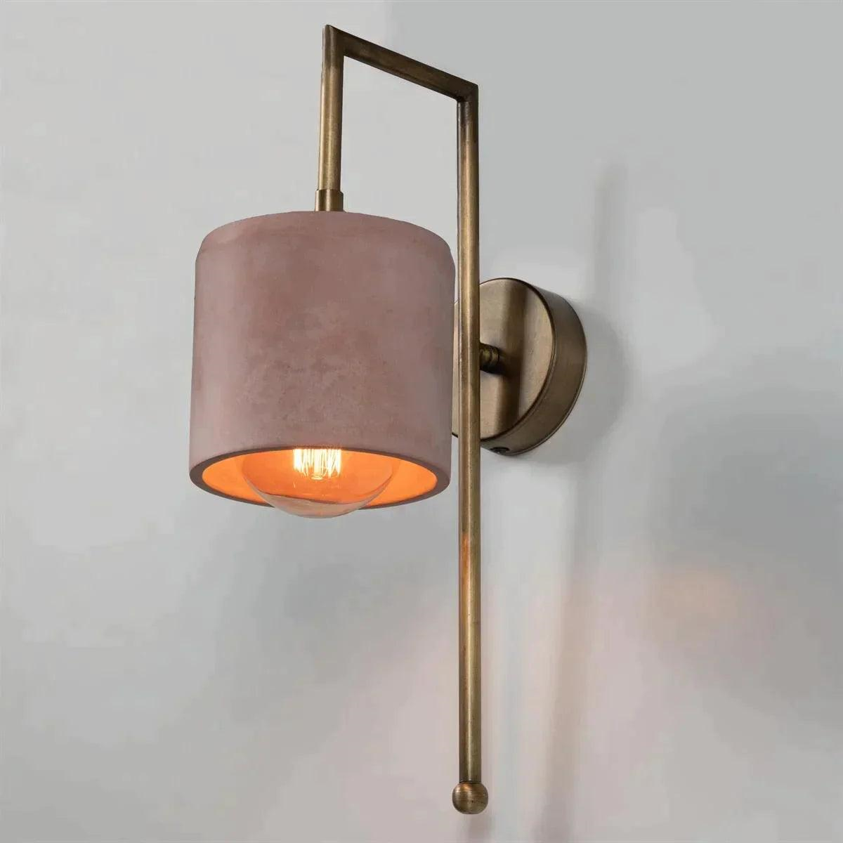 Somon - Bronz Metal Detay Silindir Duvar Aplik