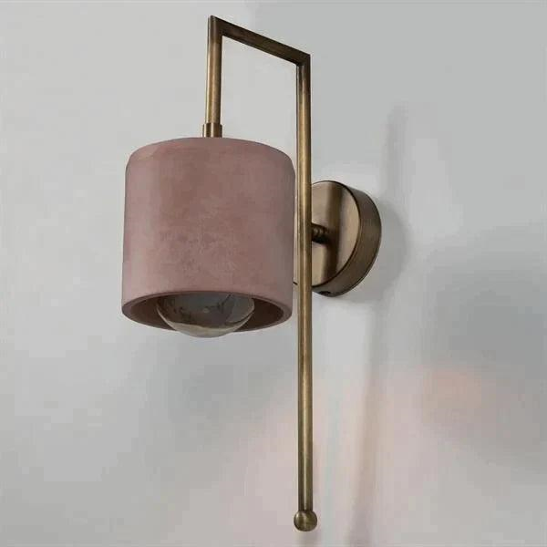 Somon - Bronz Metal Detay Silindir Duvar Aplik