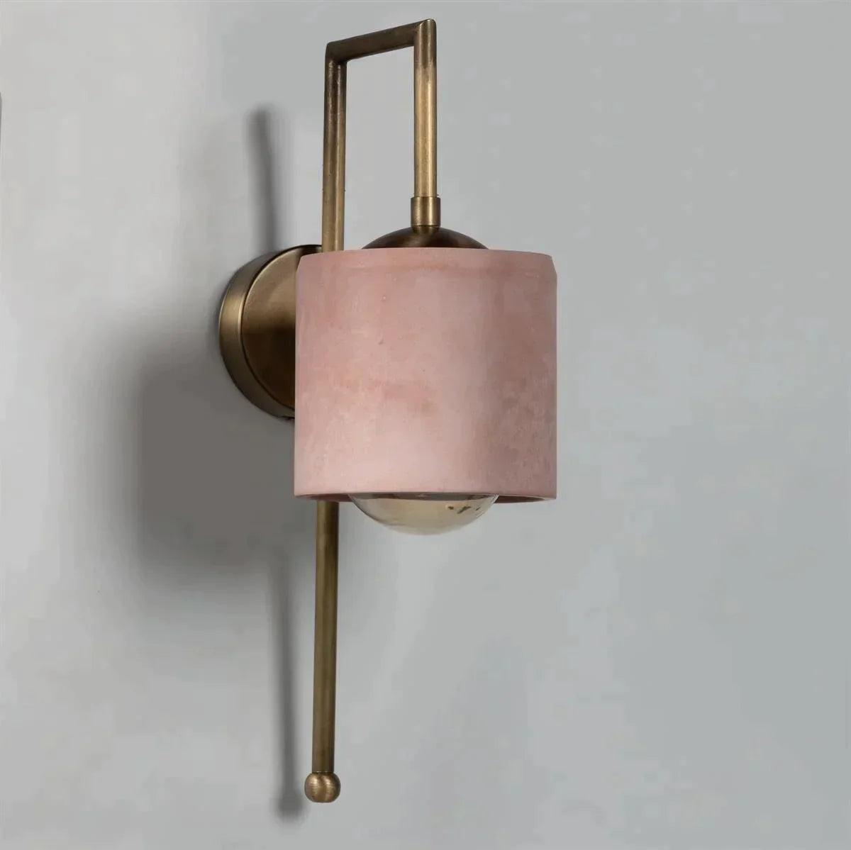 Somon - Bronz Metal Detay Silindir Duvar Aplik