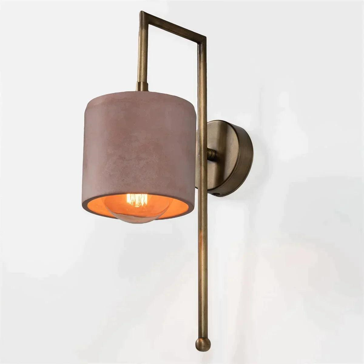 Somon - Bronz Metal Detay Silindir Duvar Aplik