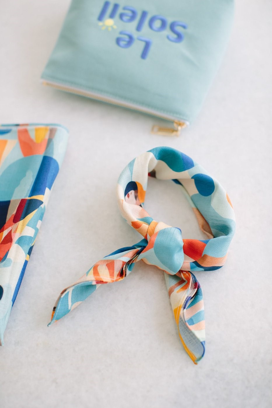 Sonia Bleu Keten Bandana & Pareo | Pure Paris