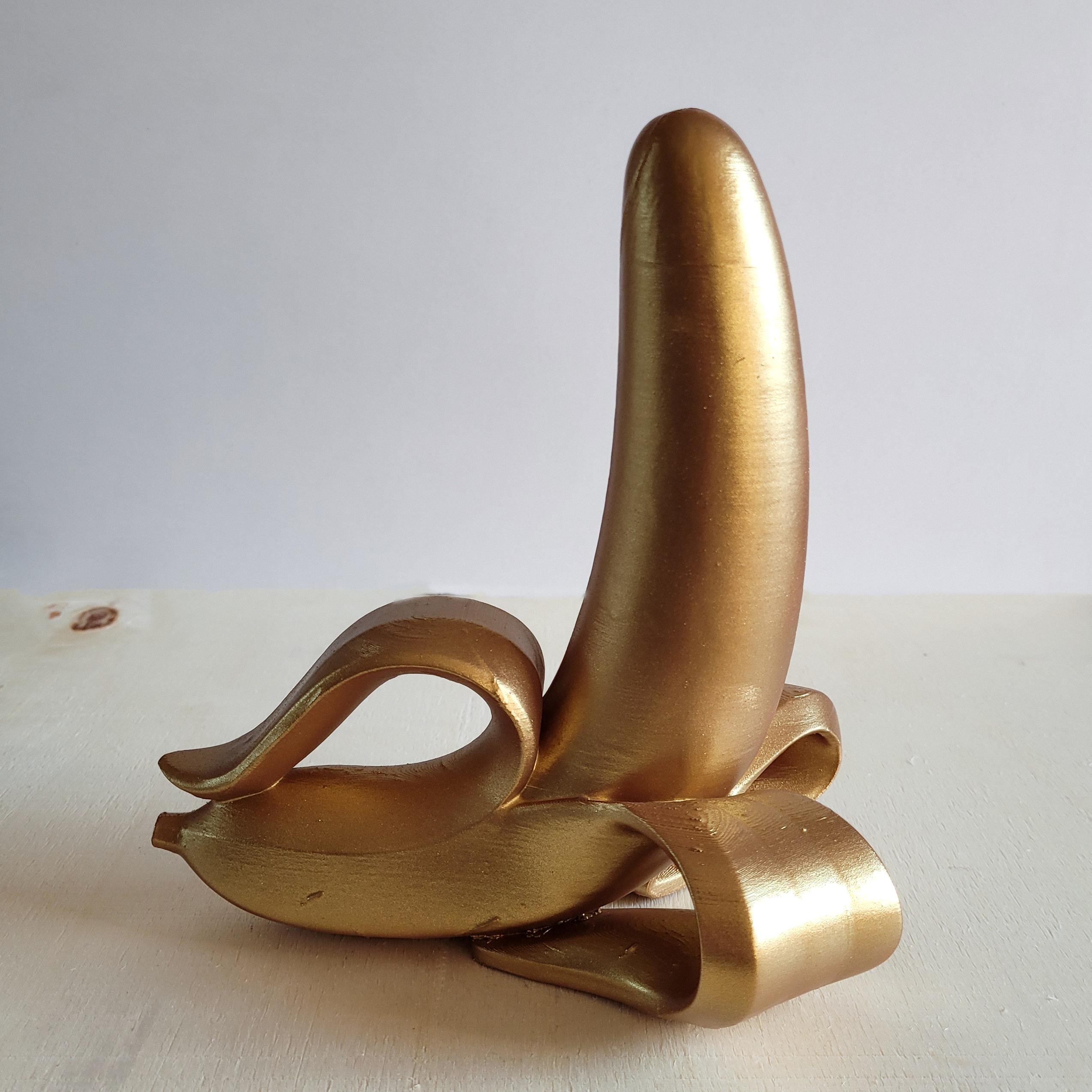 Soyulmuş Muz Heykel | Antik Gold
