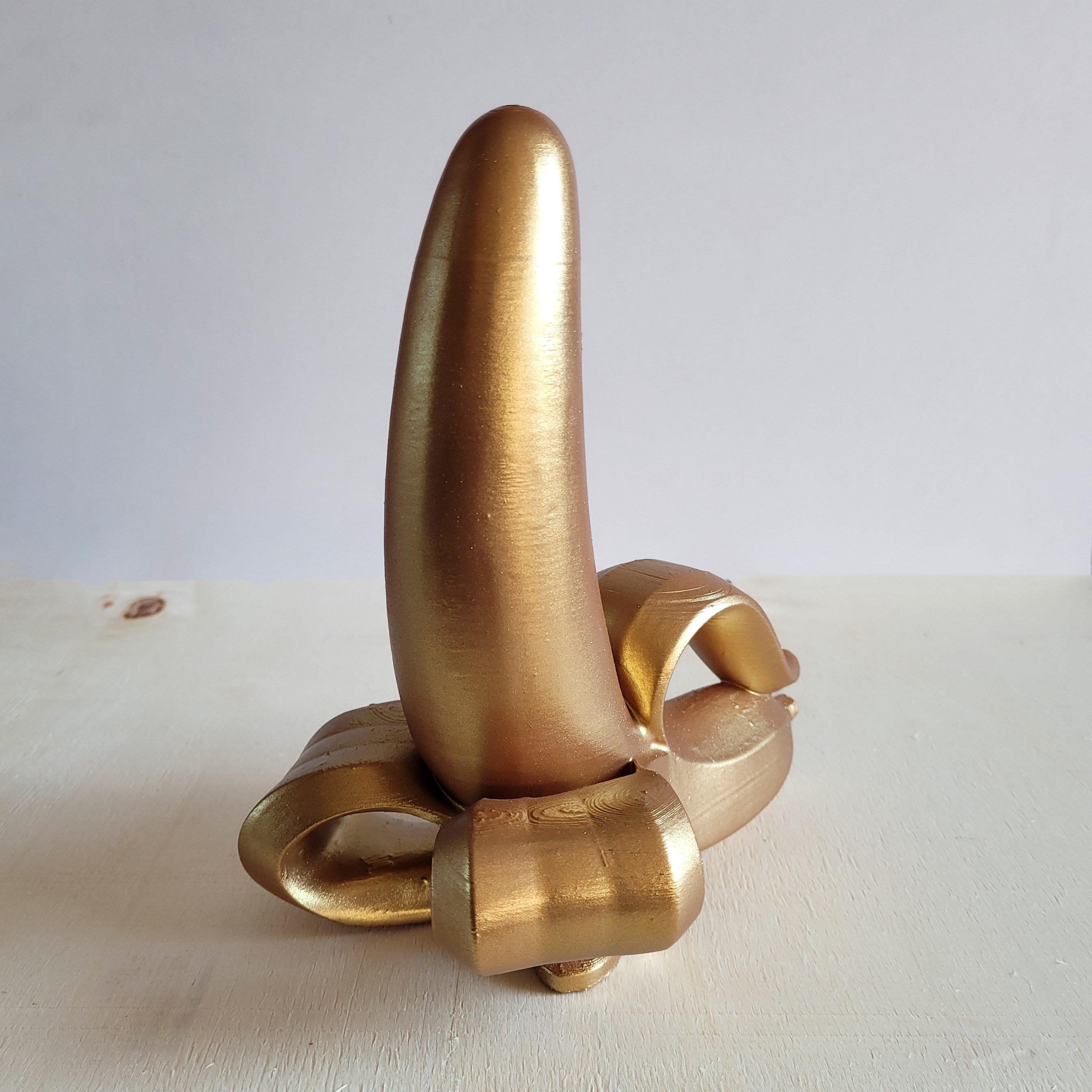 Soyulmuş Muz Heykel | Antik Gold