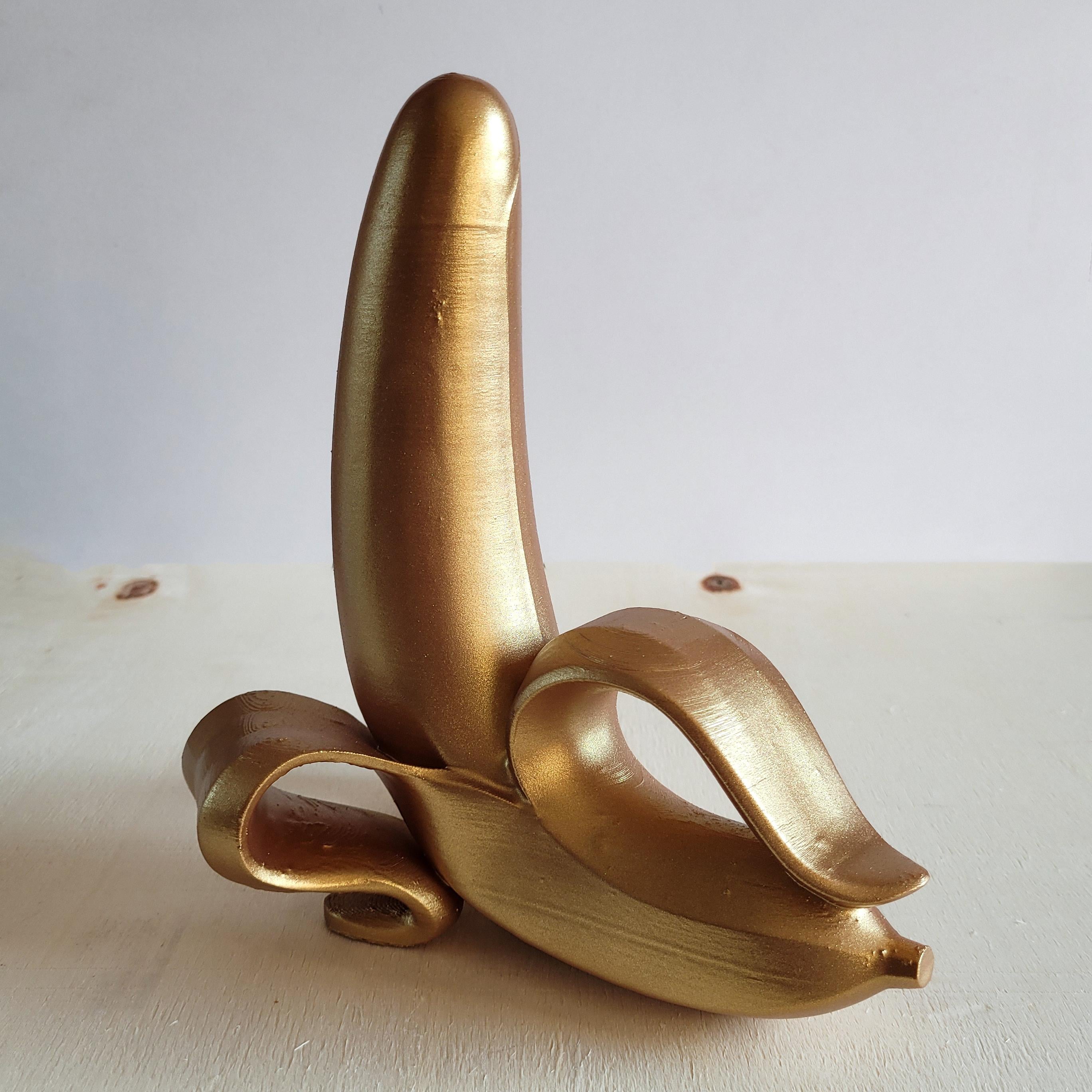Soyulmuş Muz Heykel | Antik Gold