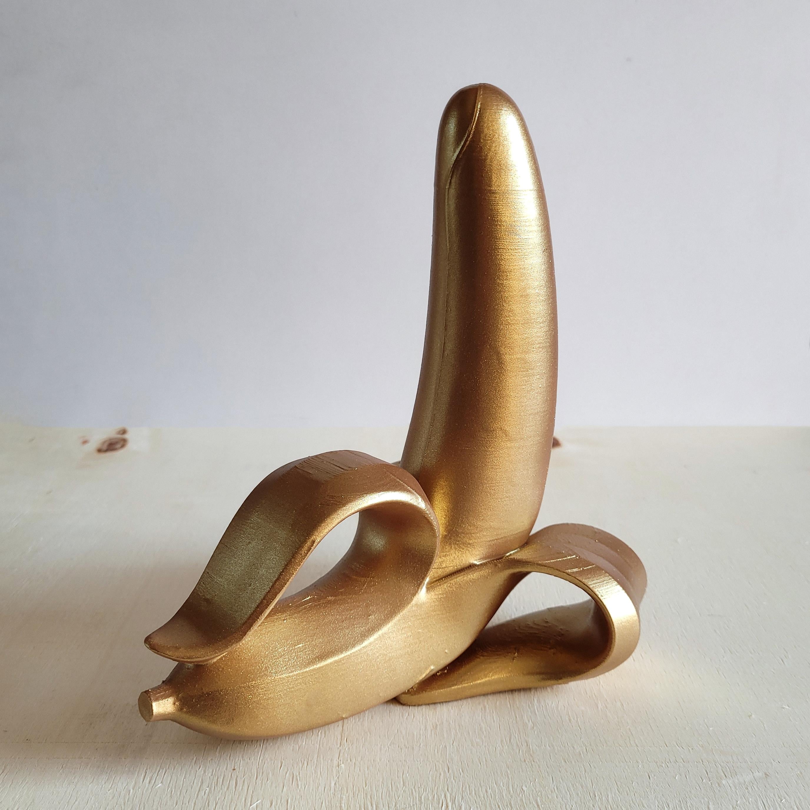 Soyulmuş Muz Heykel | Antik Gold