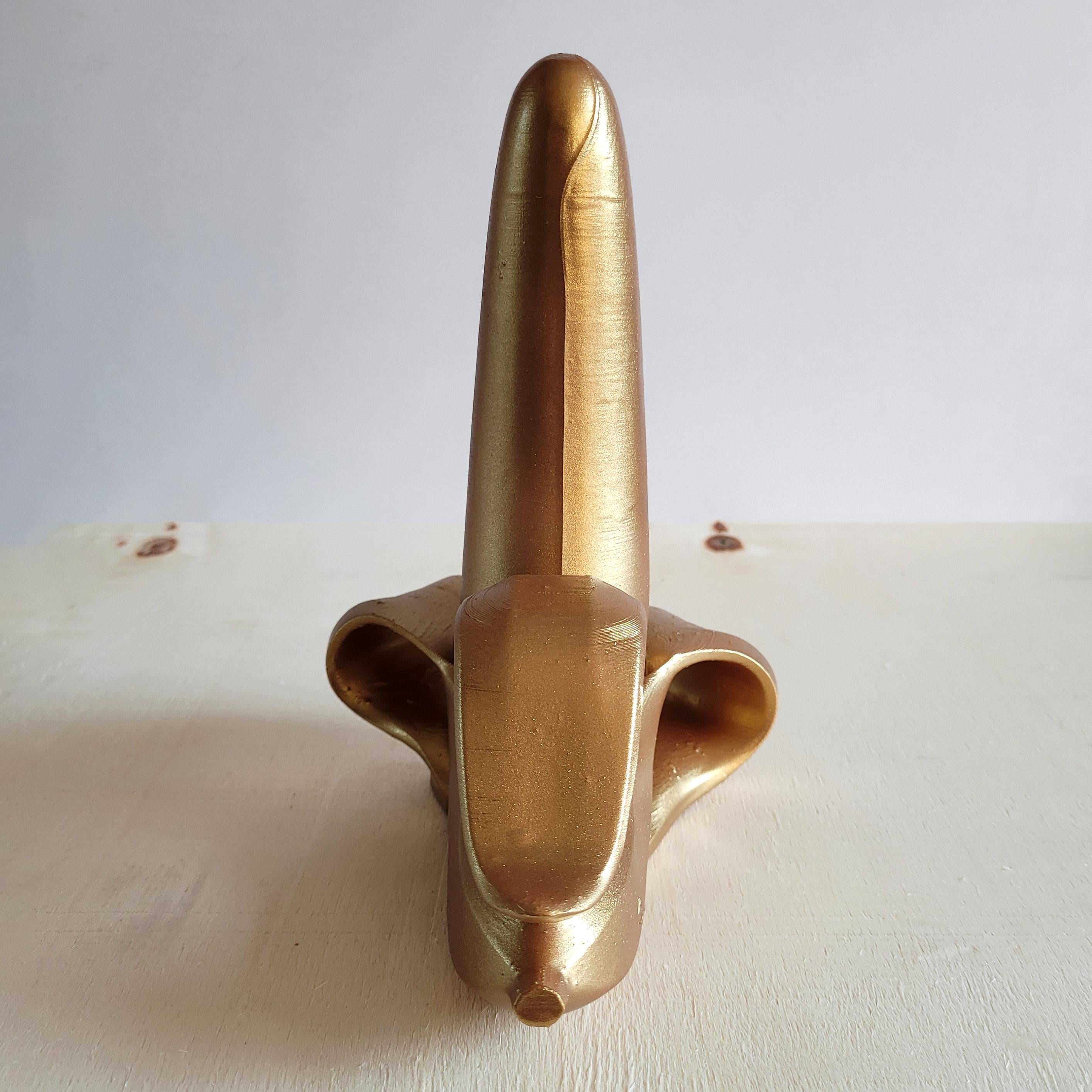Soyulmuş Muz Heykel | Antik Gold