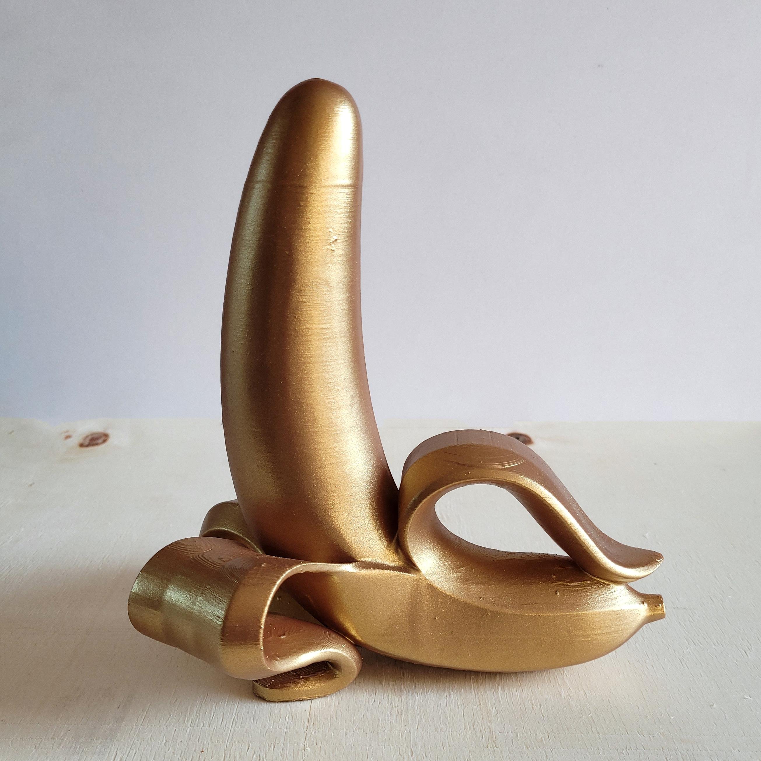 Soyulmuş Muz Heykel | Antik Gold