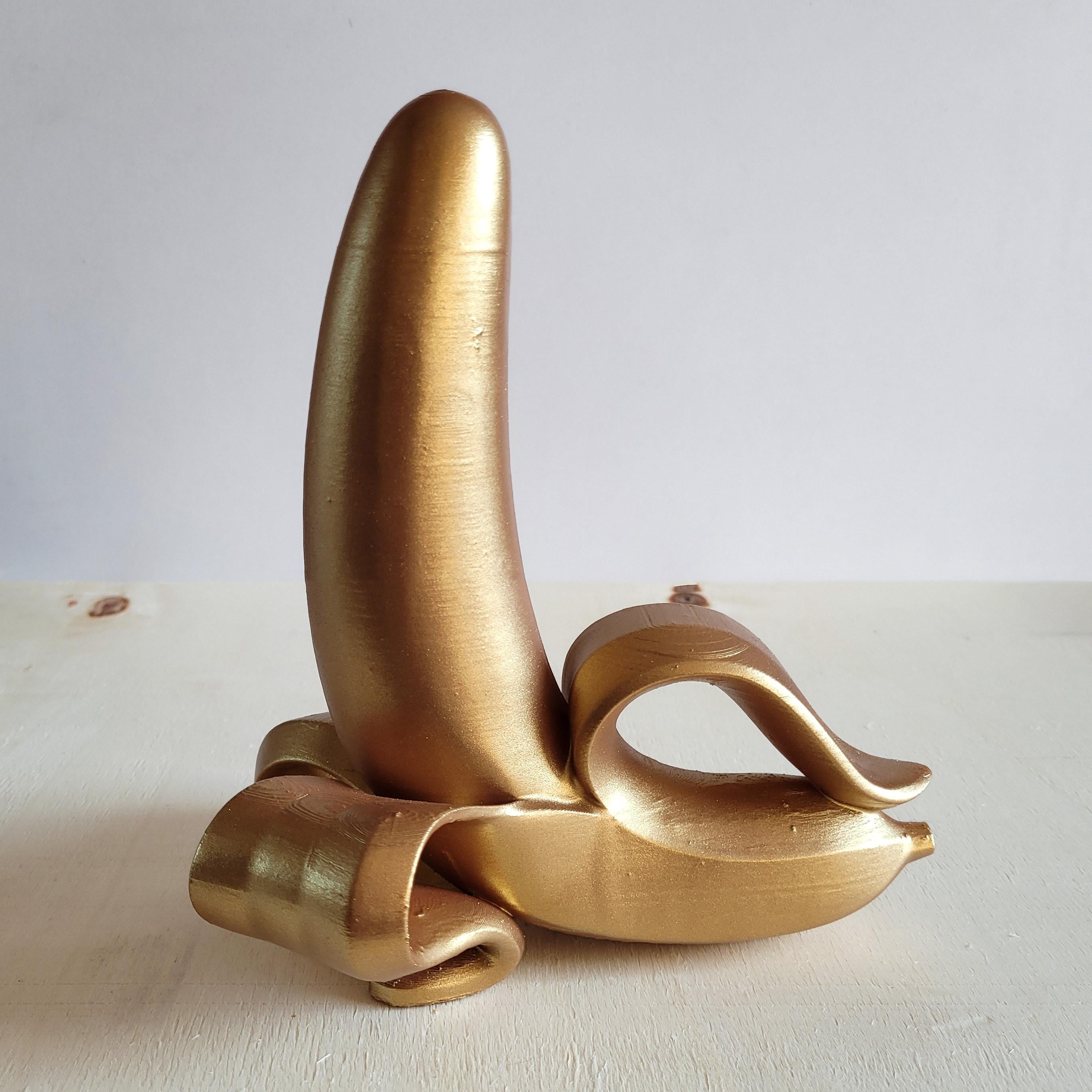 Soyulmuş Muz Heykel | Antik Gold