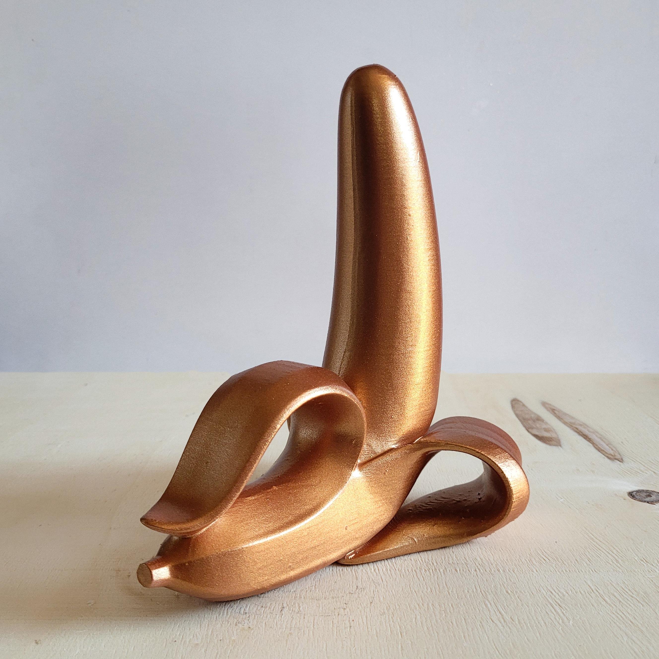 Soyulmuş Muz Heykel | Bronz