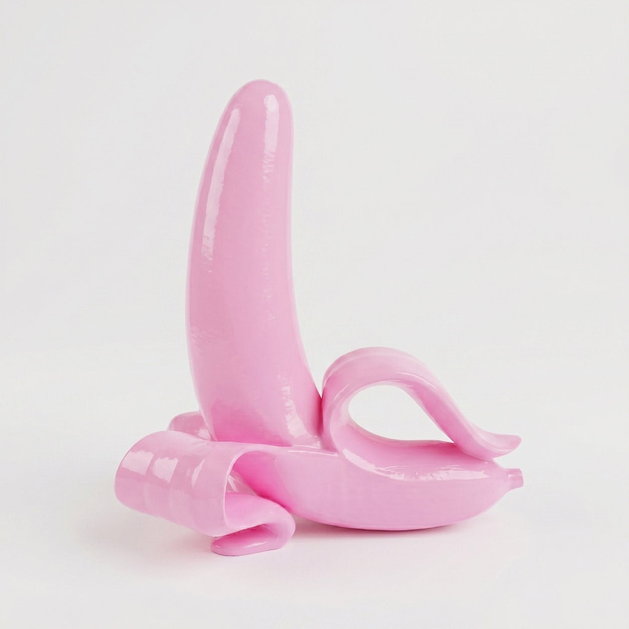Soyulmuş Muz Heykel | Pastel Pembe
