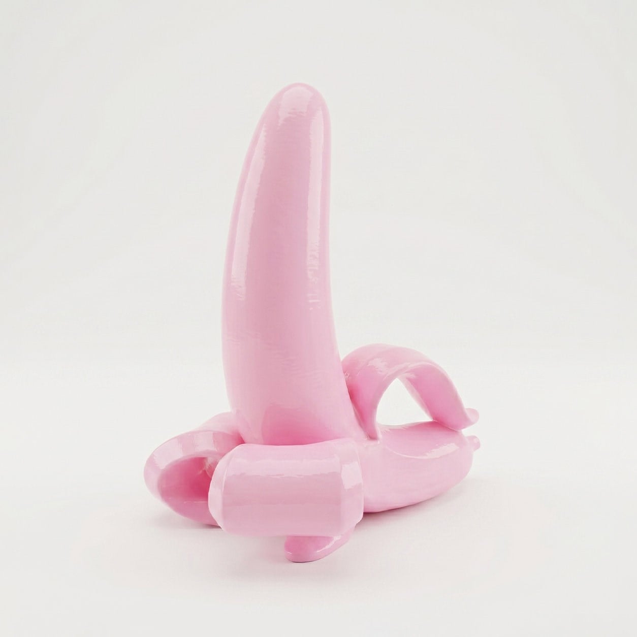 Soyulmuş Muz Heykel | Pastel Pembe