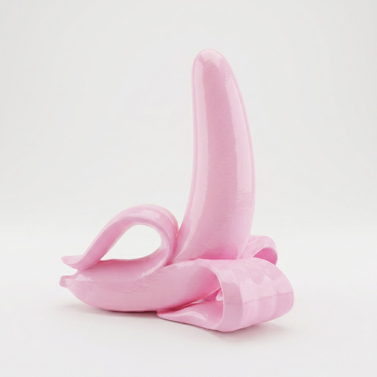 Soyulmuş Muz Heykel | Pastel Pembe