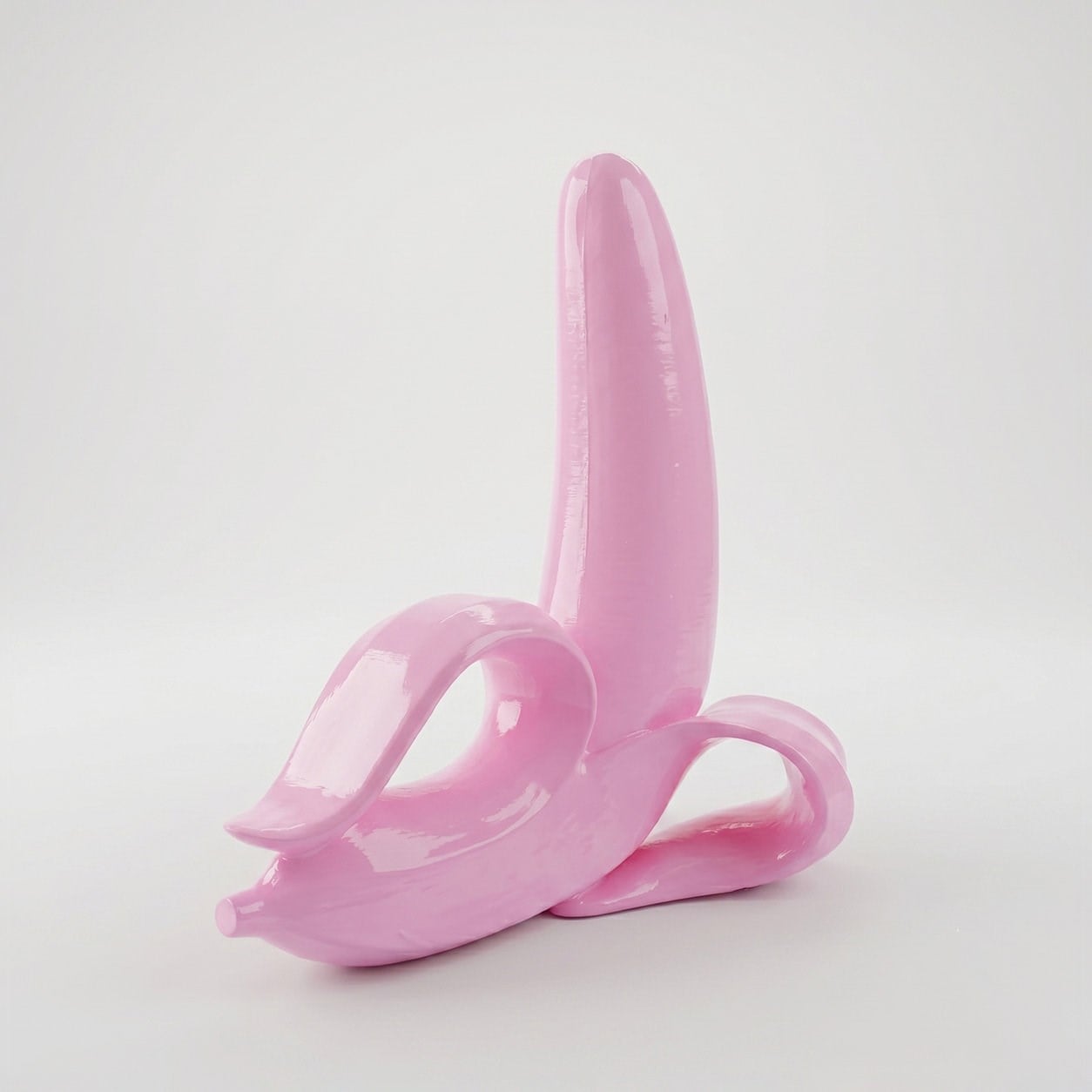 Soyulmuş Muz Heykel | Pastel Pembe