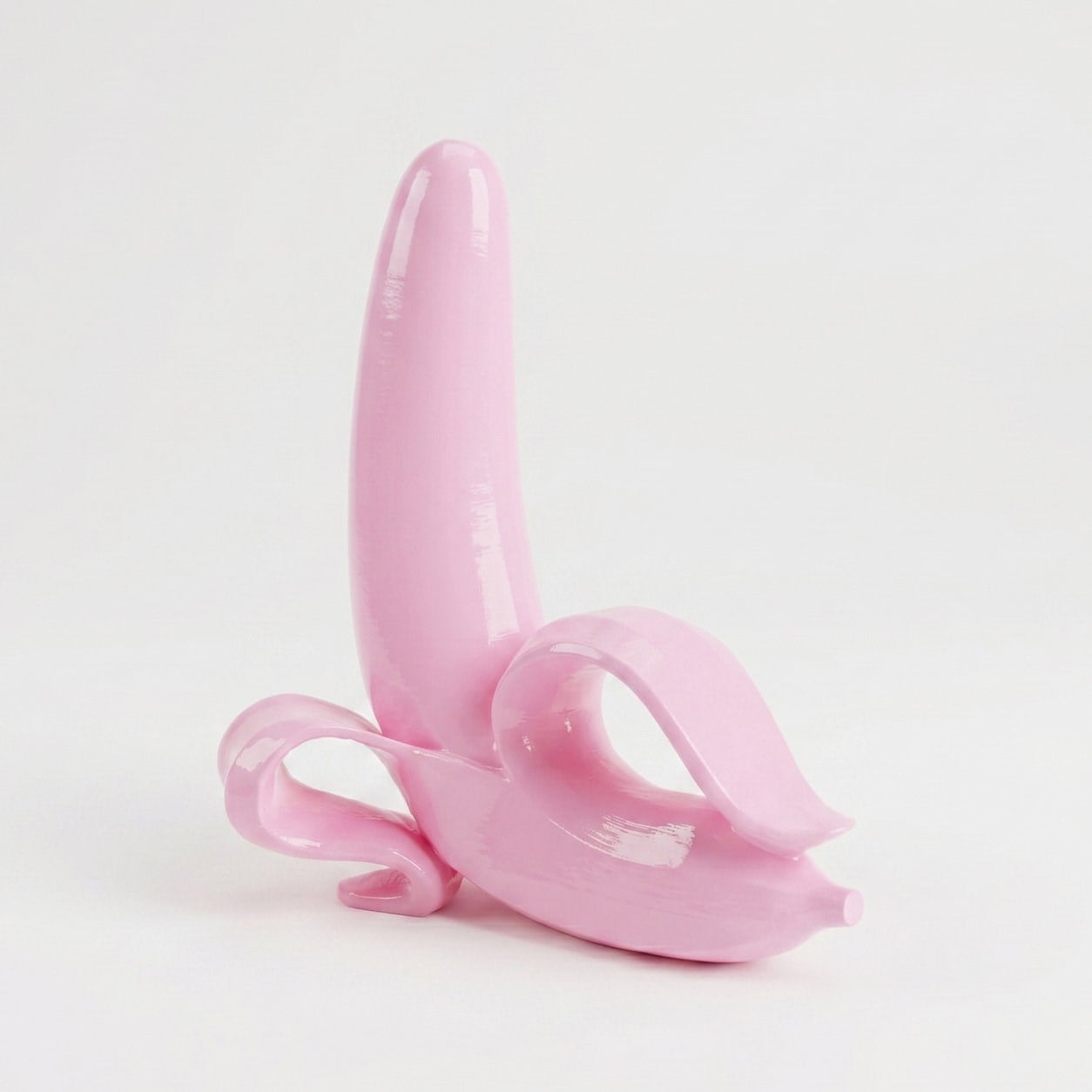 Soyulmuş Muz Heykel | Pastel Pembe