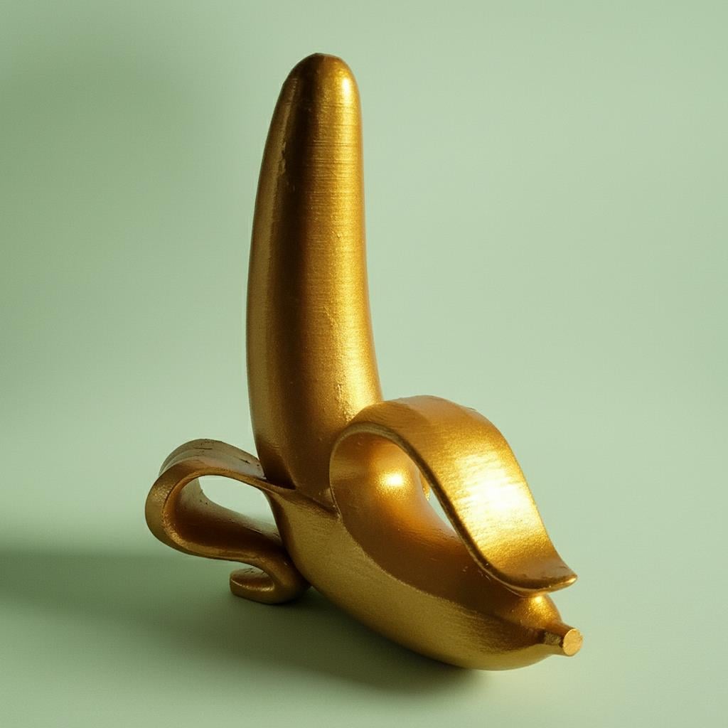 Soyulmuş Muz Heykel | Sarı Gold