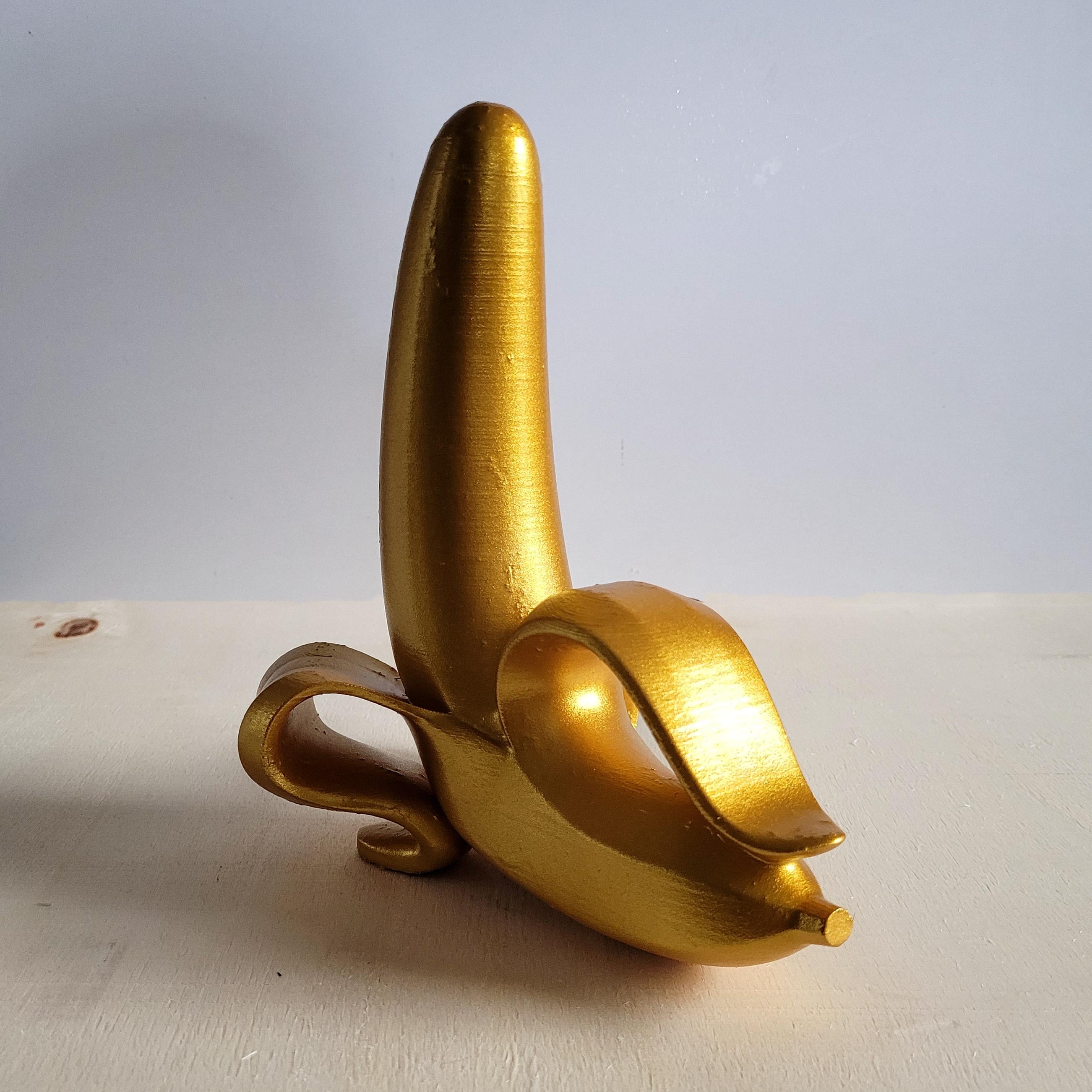 Soyulmuş Muz Heykel | Sarı Gold