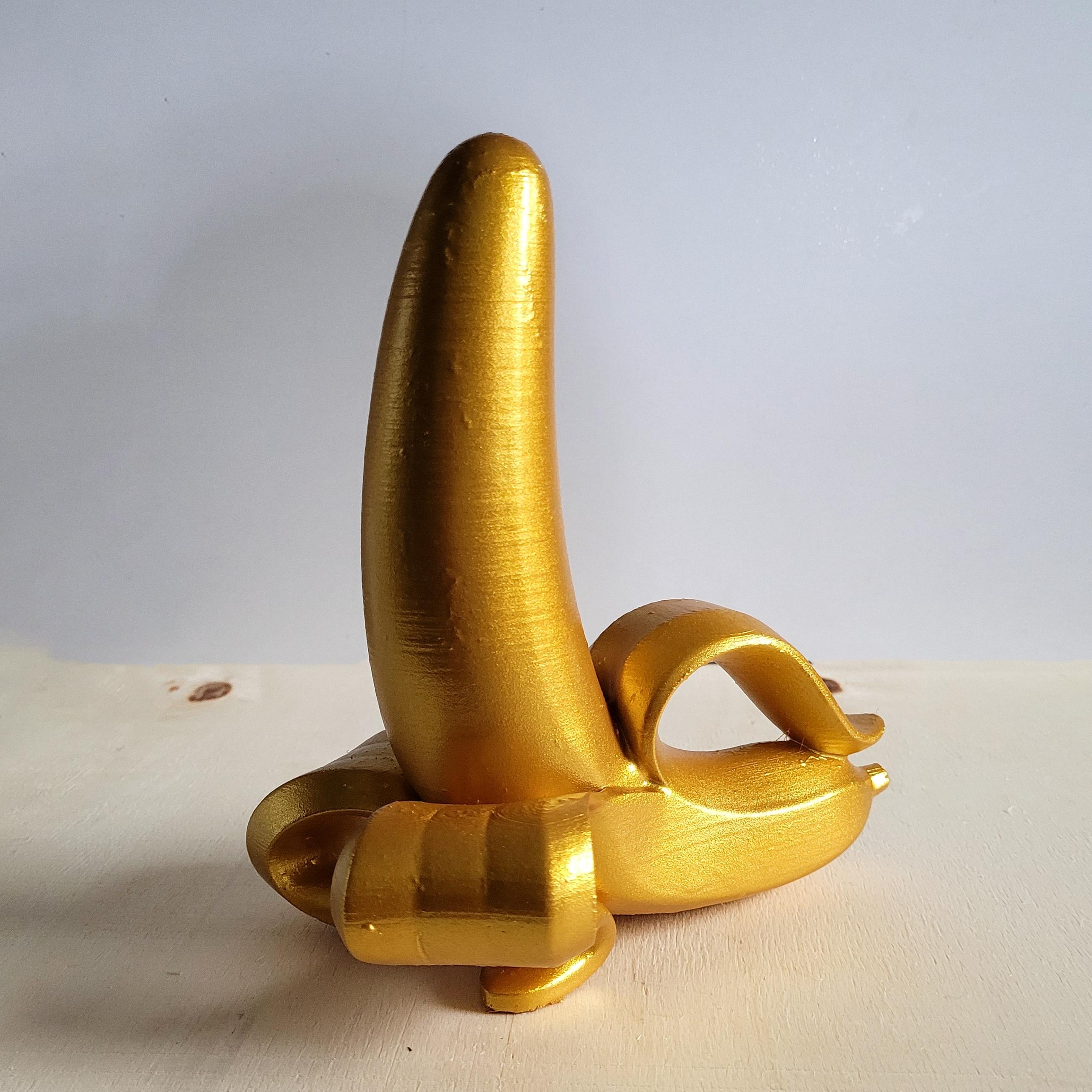 Soyulmuş Muz Heykel | Sarı Gold