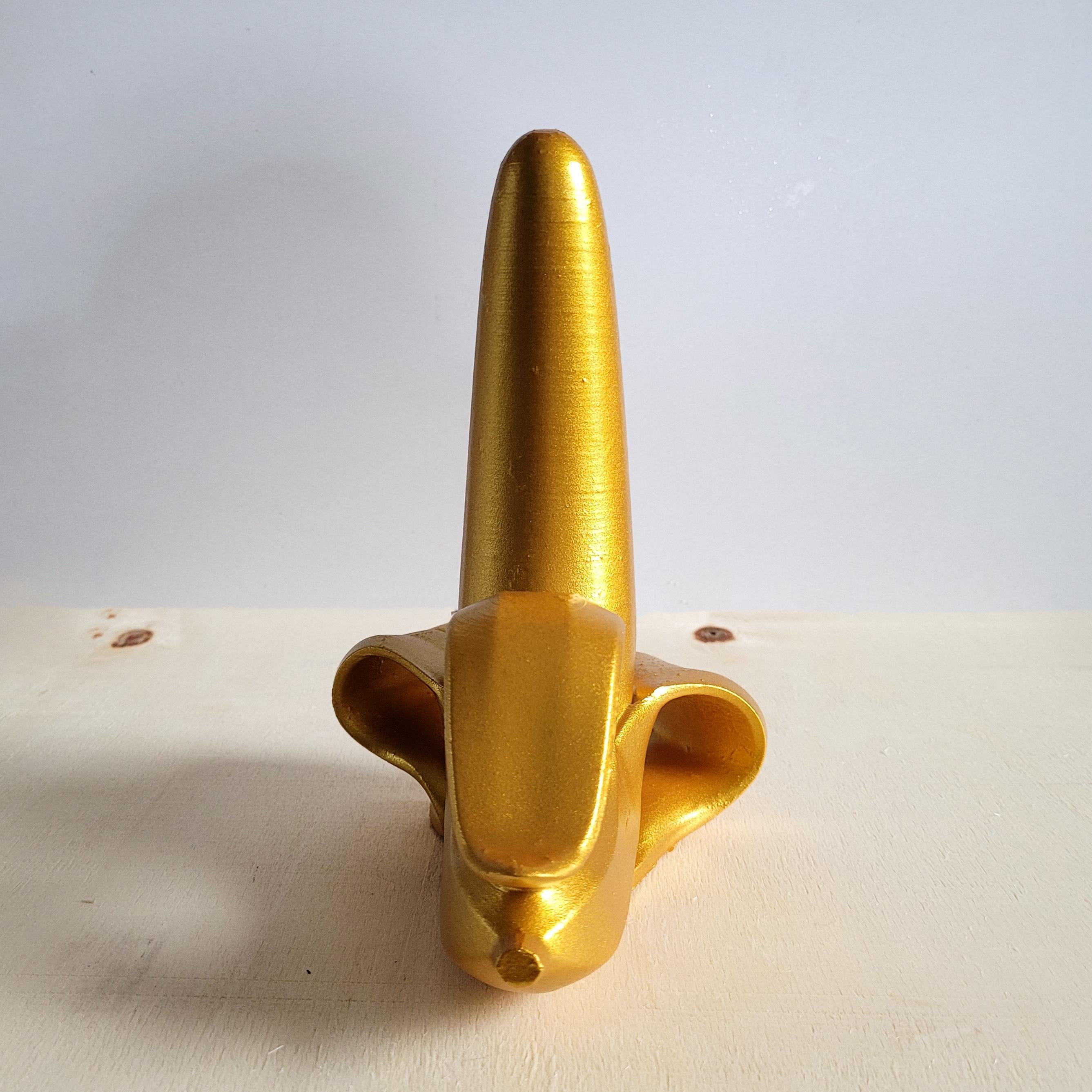 Soyulmuş Muz Heykel | Sarı Gold
