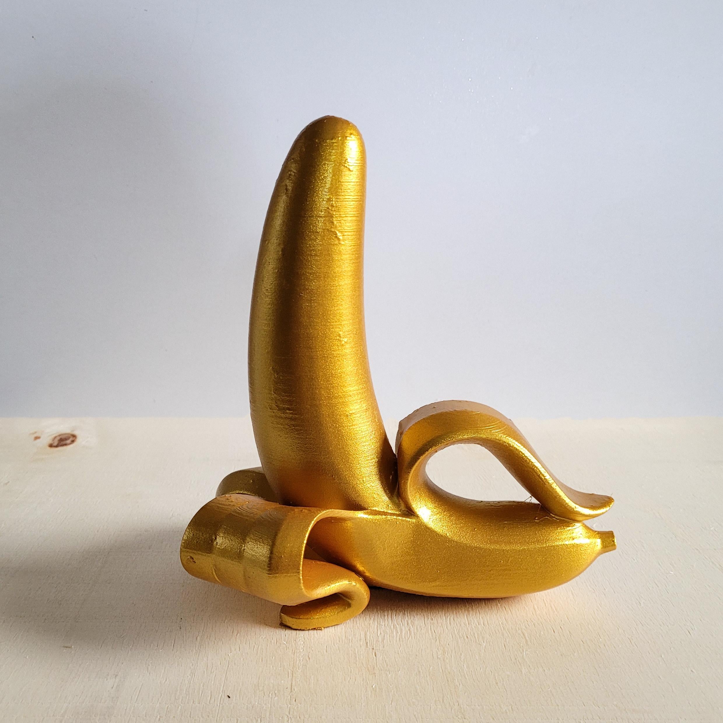Soyulmuş Muz Heykel | Sarı Gold