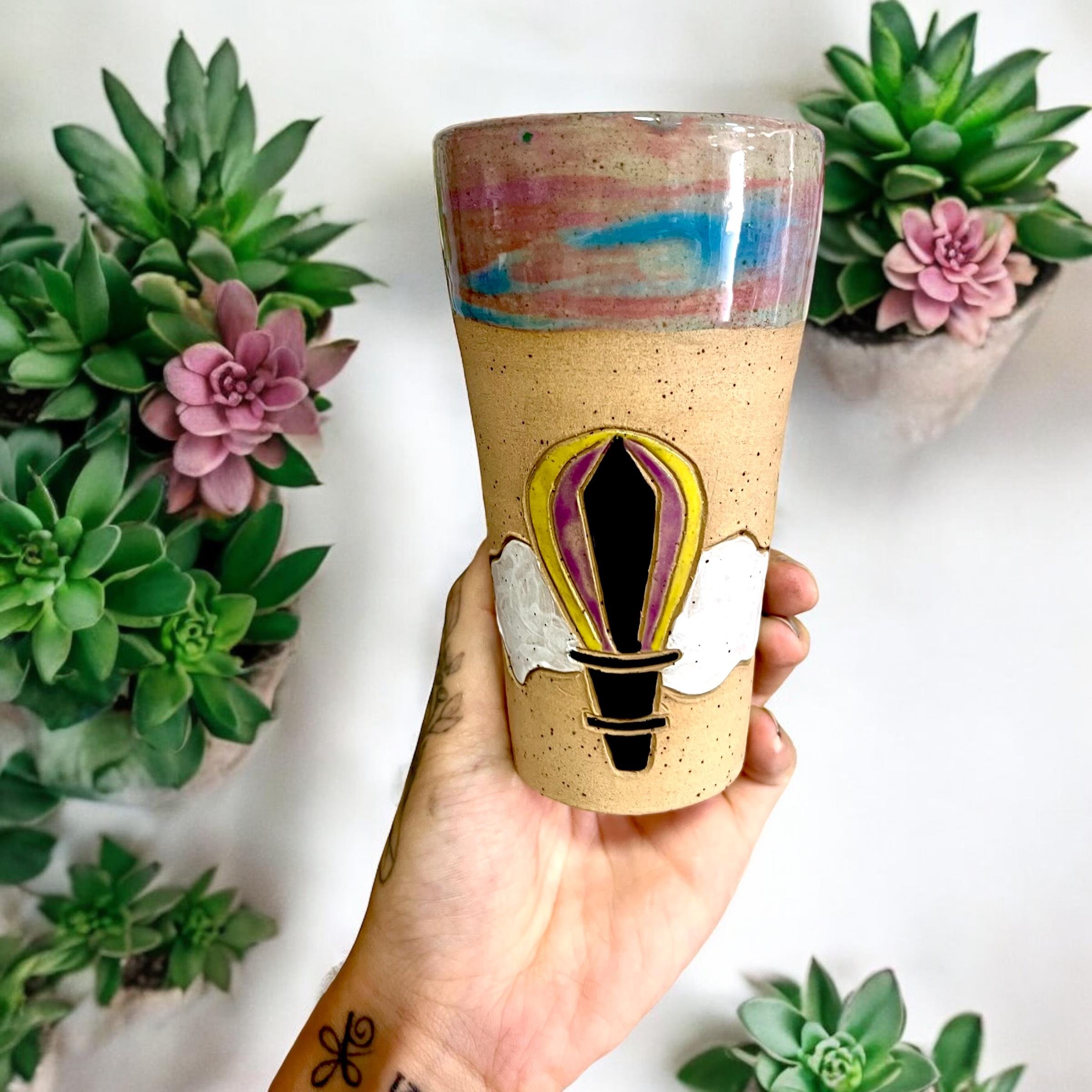 Stoneware Balon Figürlü Bardak
