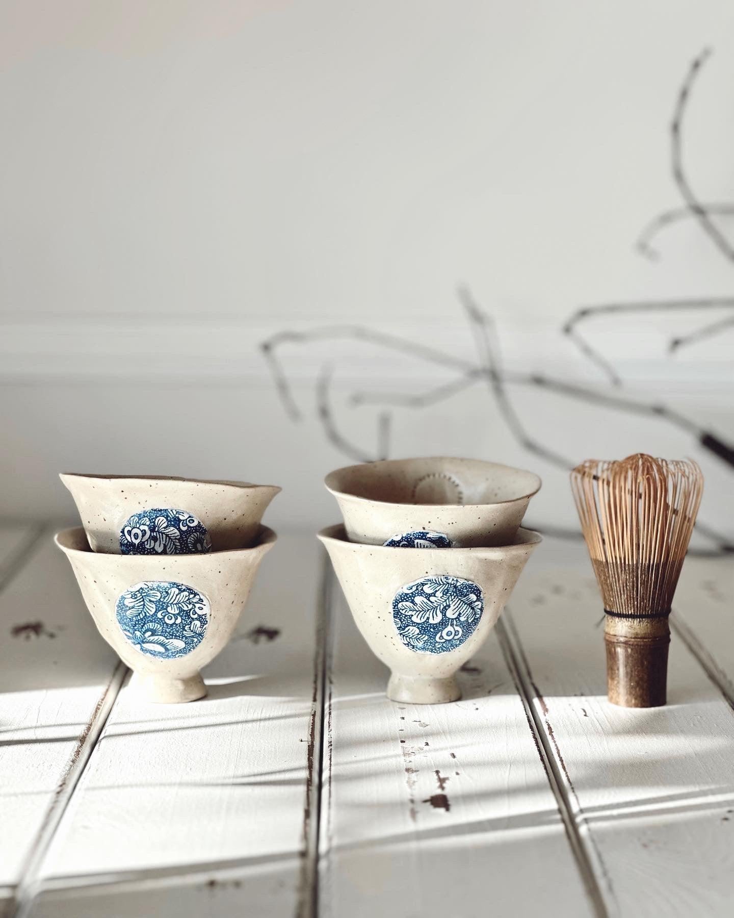 Stoneware Bleu Blanc No.1 Fincan