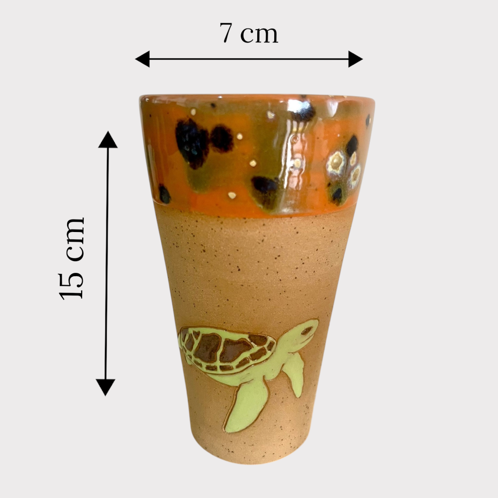 Stoneware Kaplumbağa Figürlü Bardak
