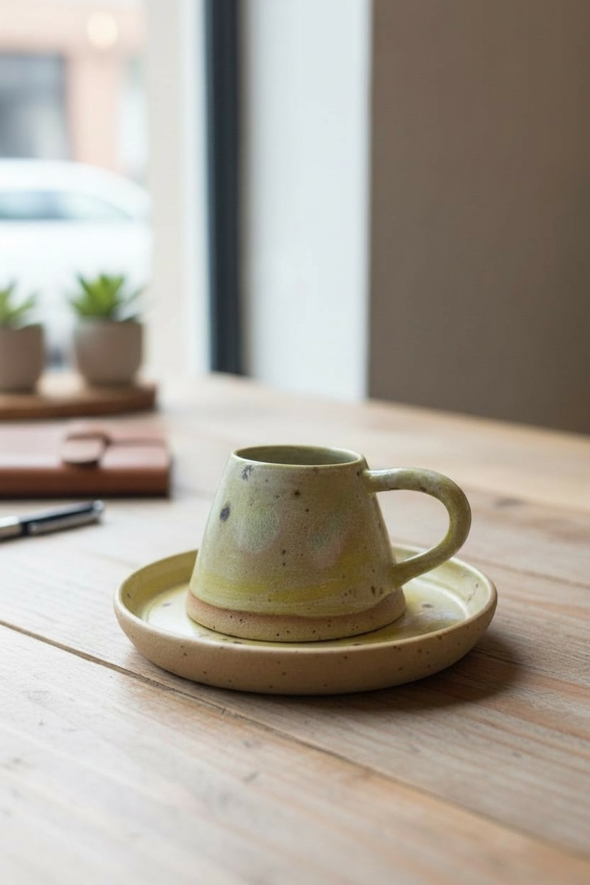 Stoneware Sarı Bardak