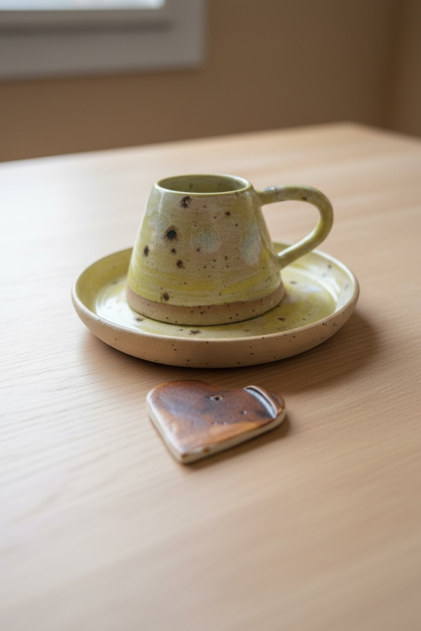 Stoneware Sarı Bardak
