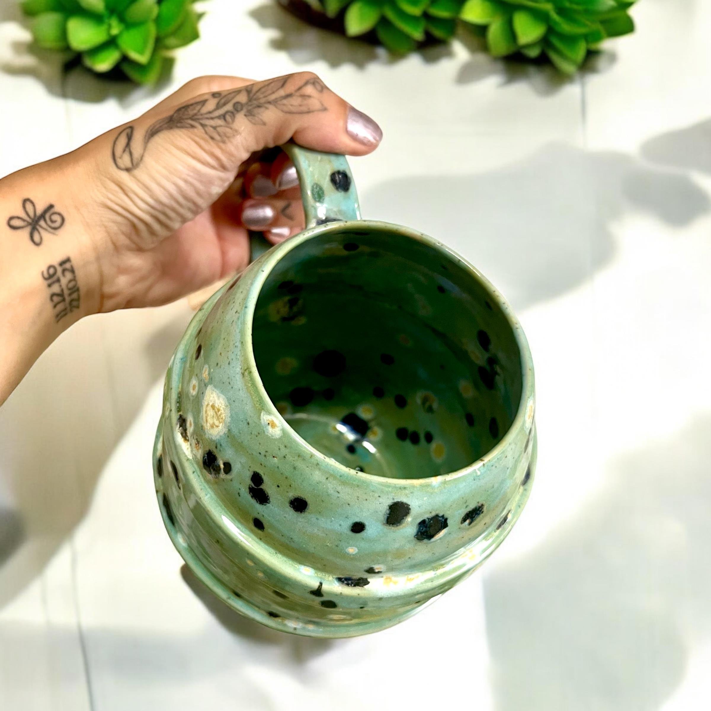 Stoneware Yeşil Bira Bardağı