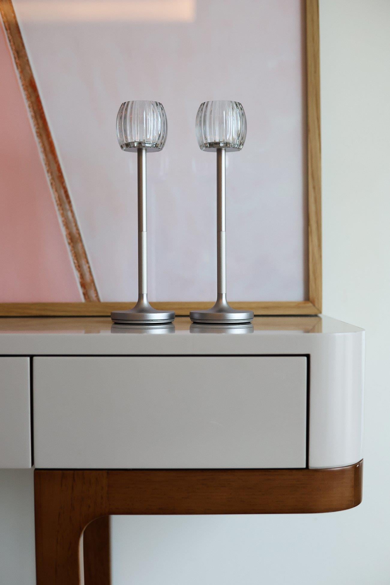 Stylistic Hari Waves Bistro Lamba Gümüş Beyaz