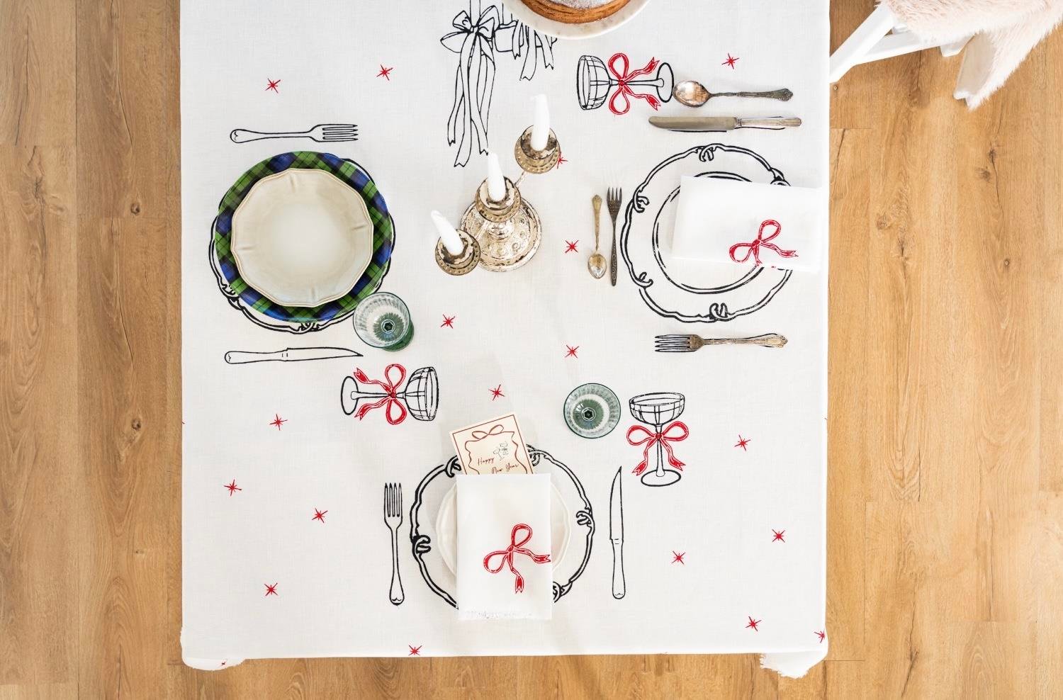 TABLE SETTİNG CHRİSTMAS MASA ÖRTÜSÜ