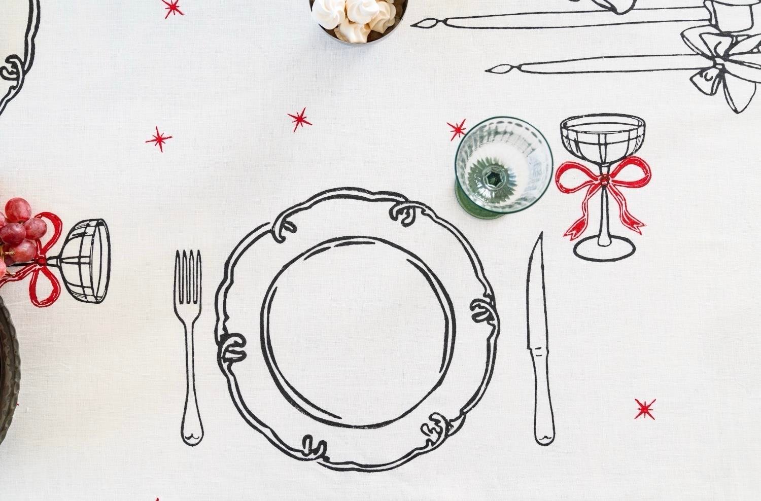 TABLE SETTİNG CHRİSTMAS MASA ÖRTÜSÜ