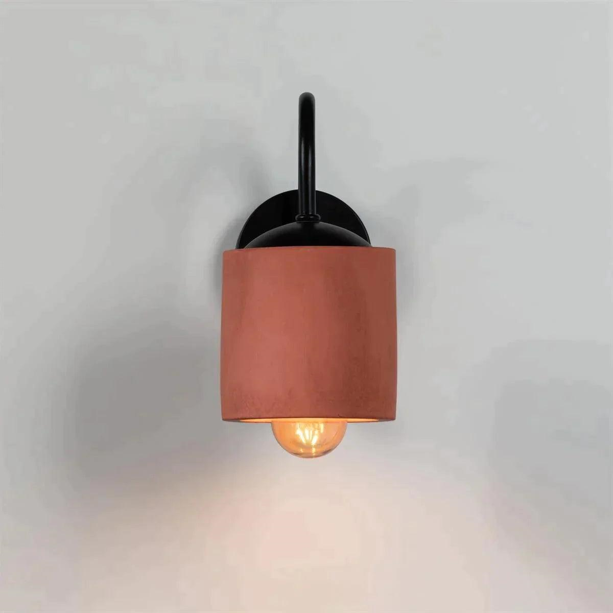Terracotta Silindir Duvar Aplik