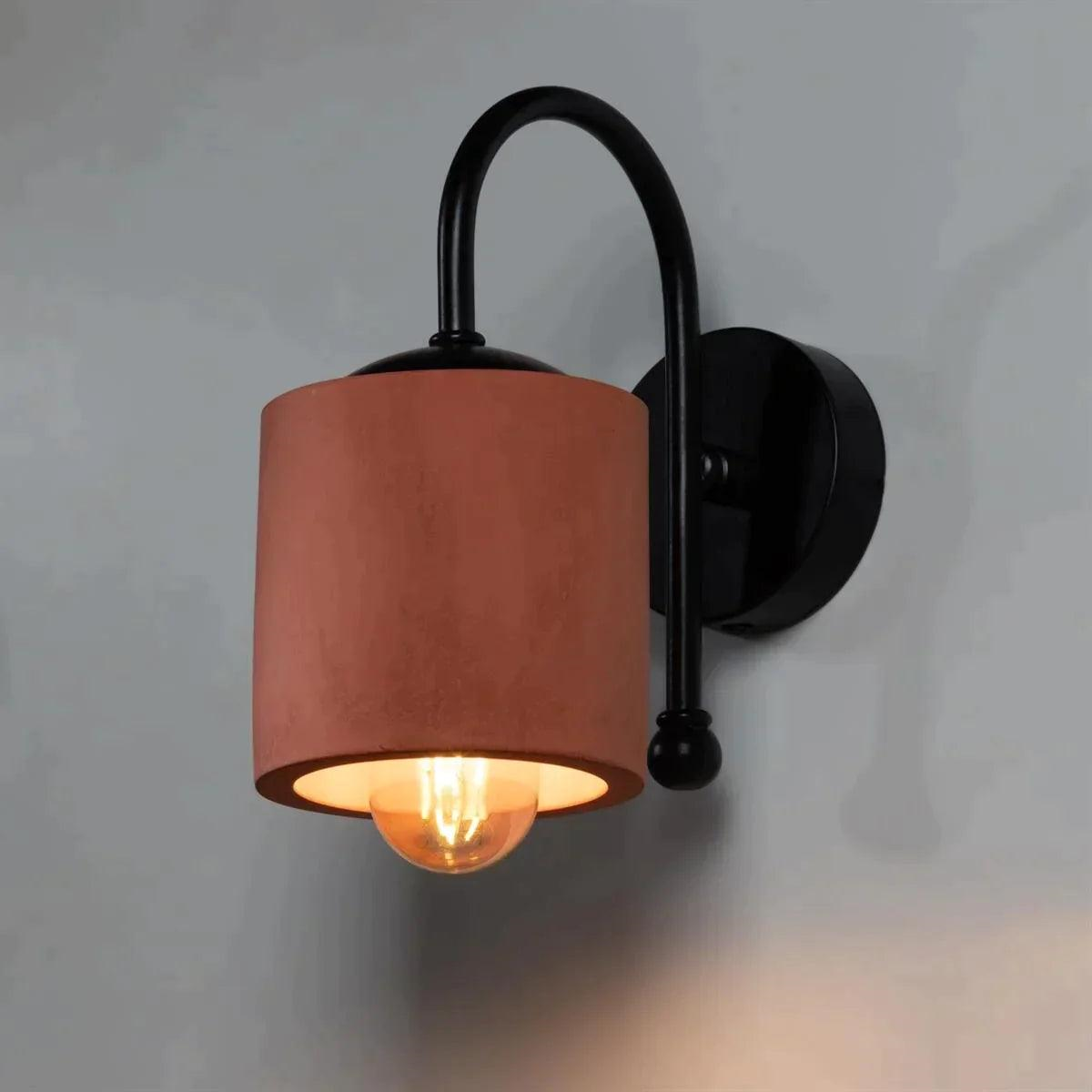 Terracotta Silindir Duvar Aplik