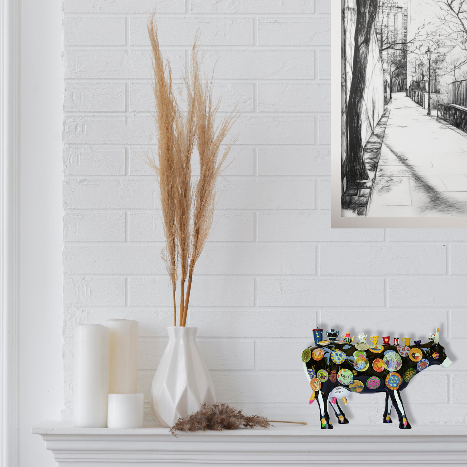 The Moo Potter - Medium - El Yapımı Dekoratif İnek Figürü