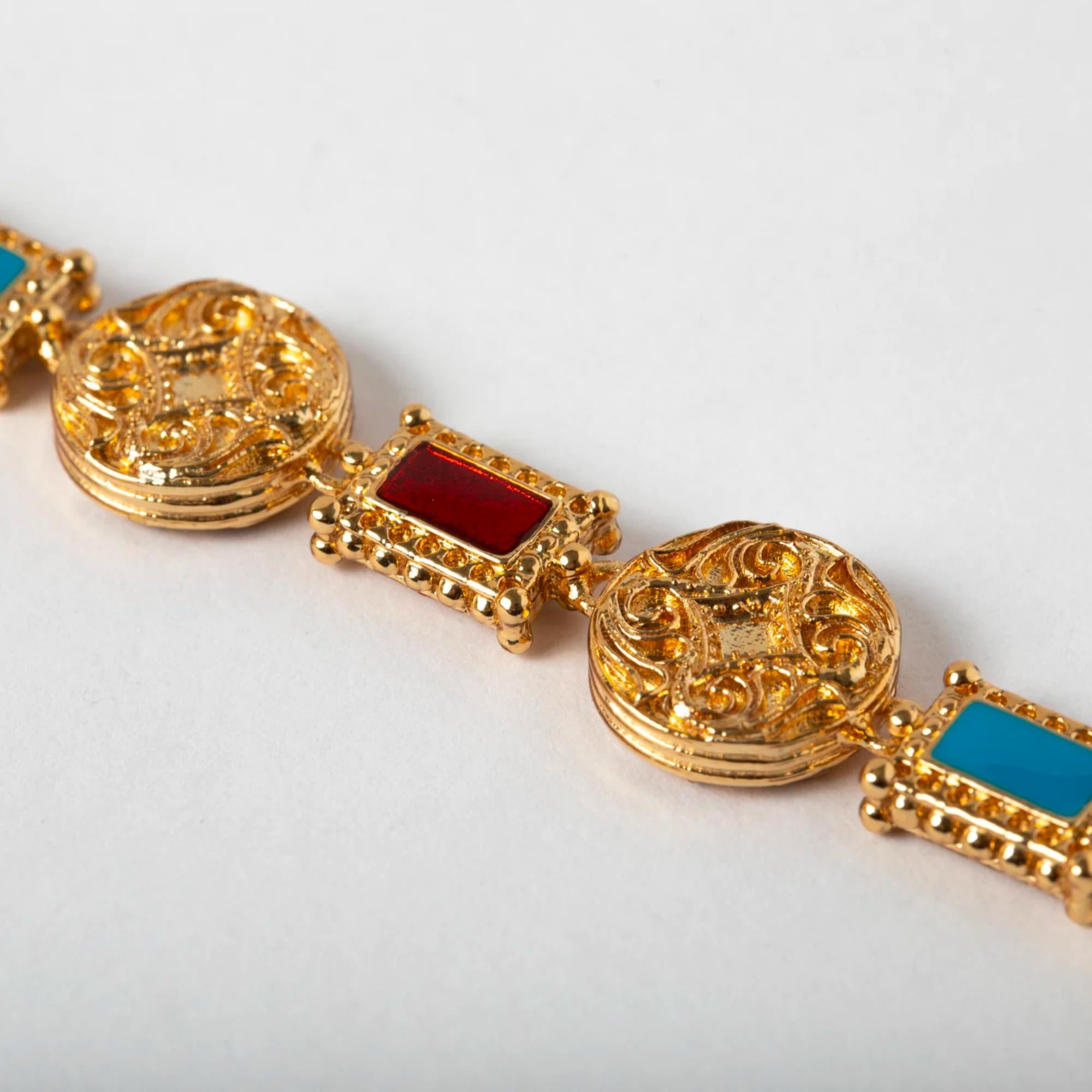 Theodora Rectangle Enamel Bileklik 