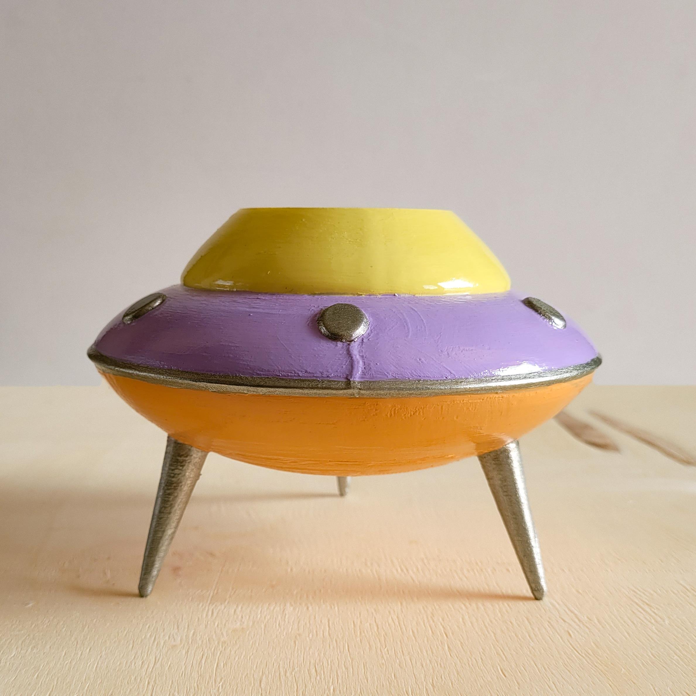 UFO Mini Saksı | Pastel Mor