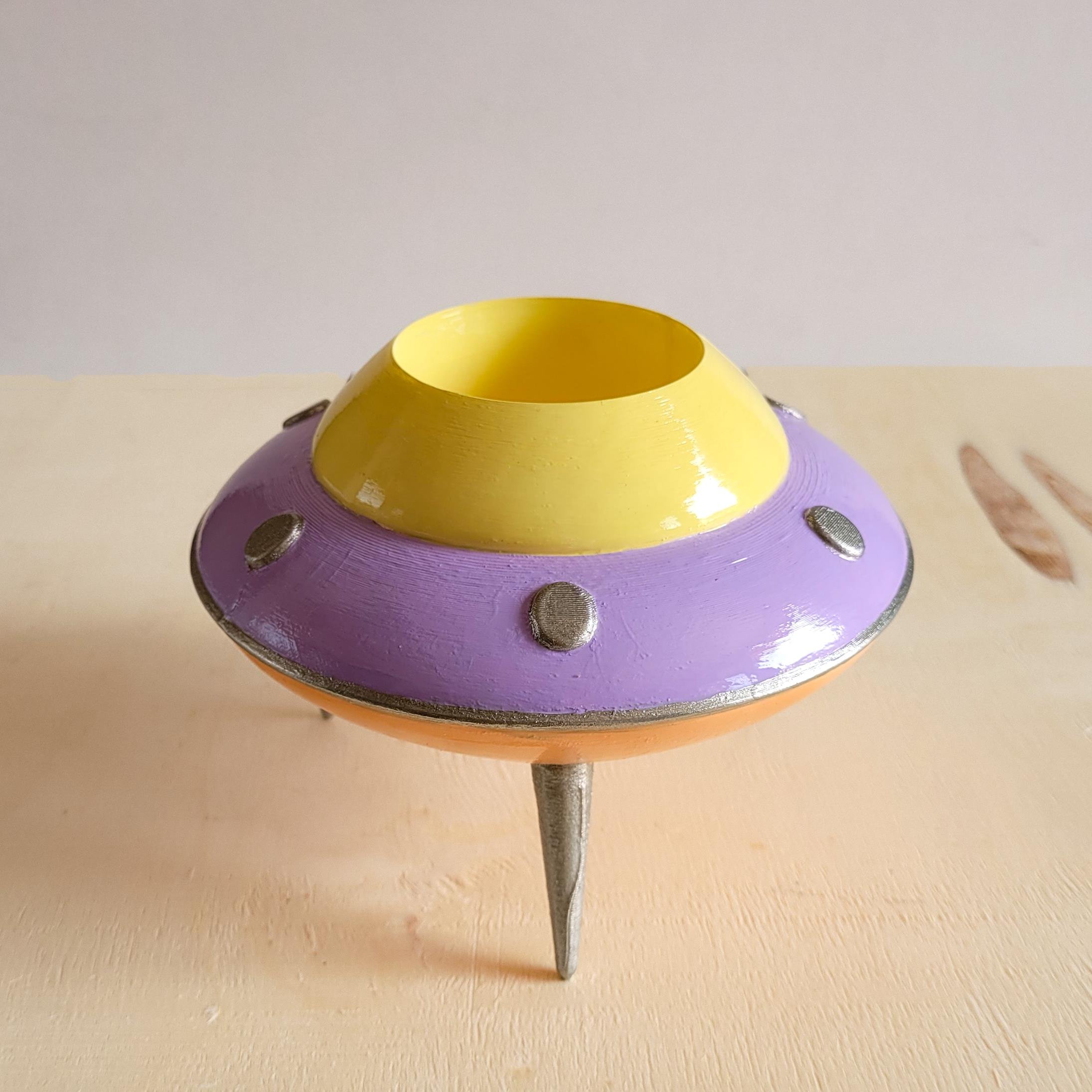 UFO Mini Saksı | Pastel Mor