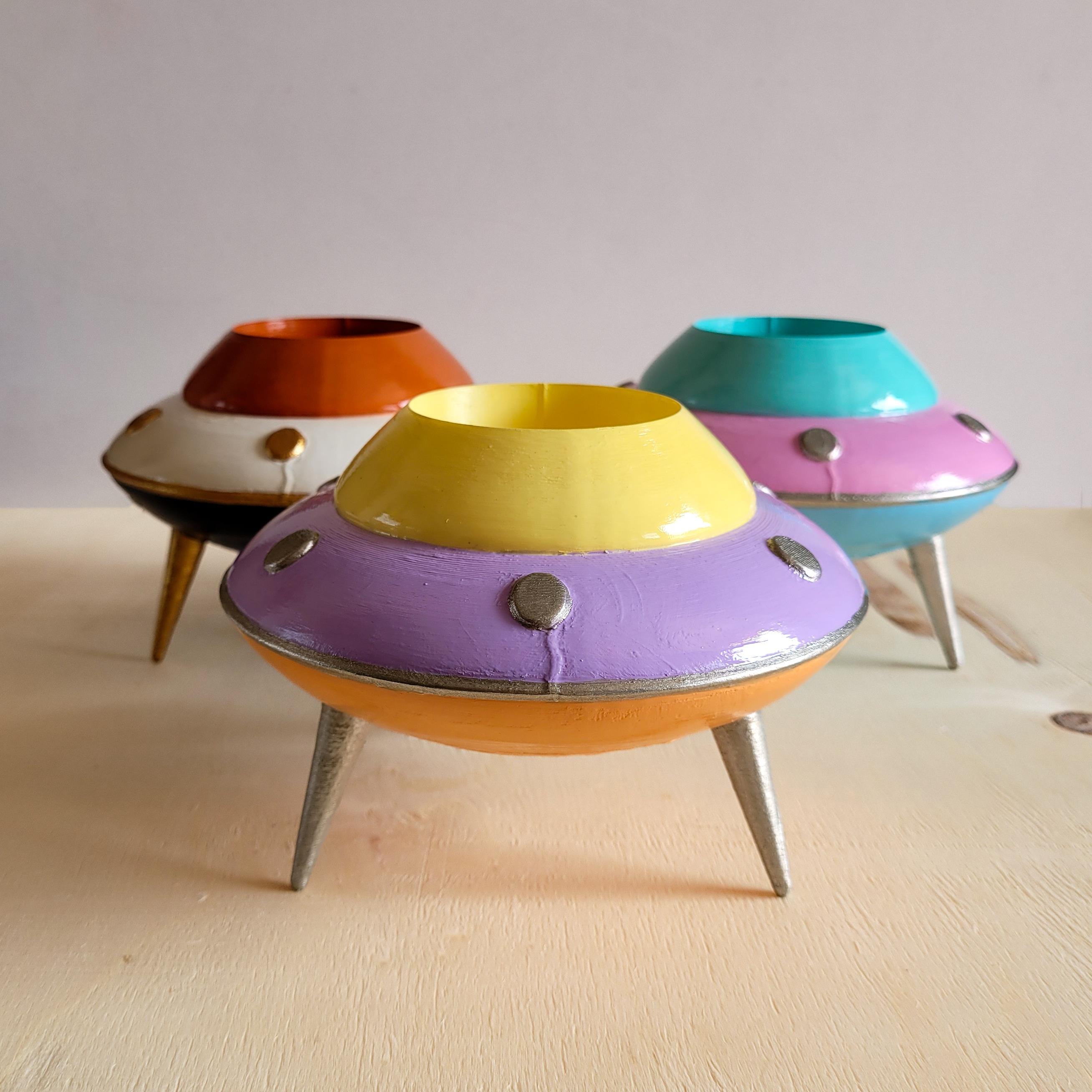 UFO Mini Saksı | Pastel Mor