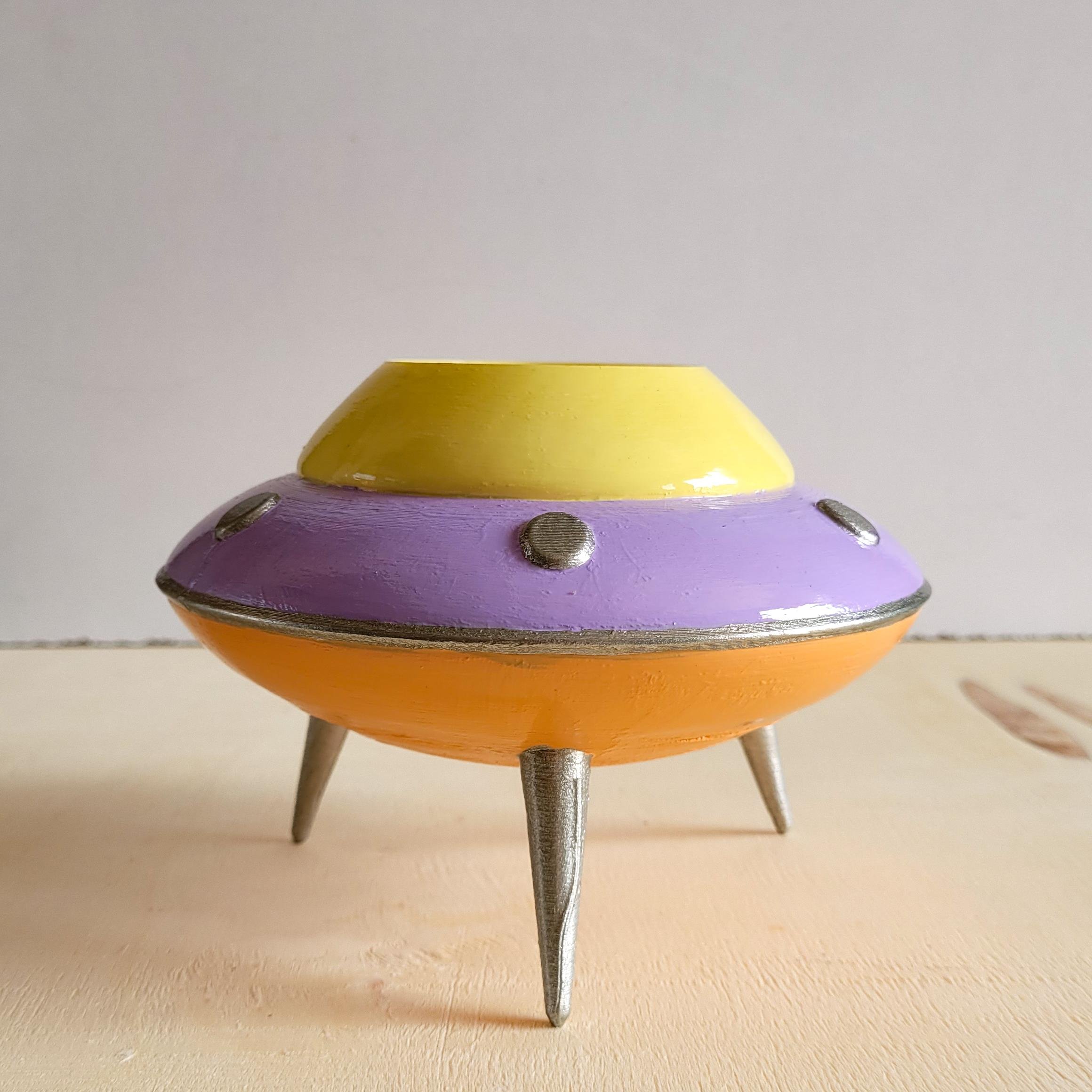 UFO Mini Saksı | Pastel Mor
