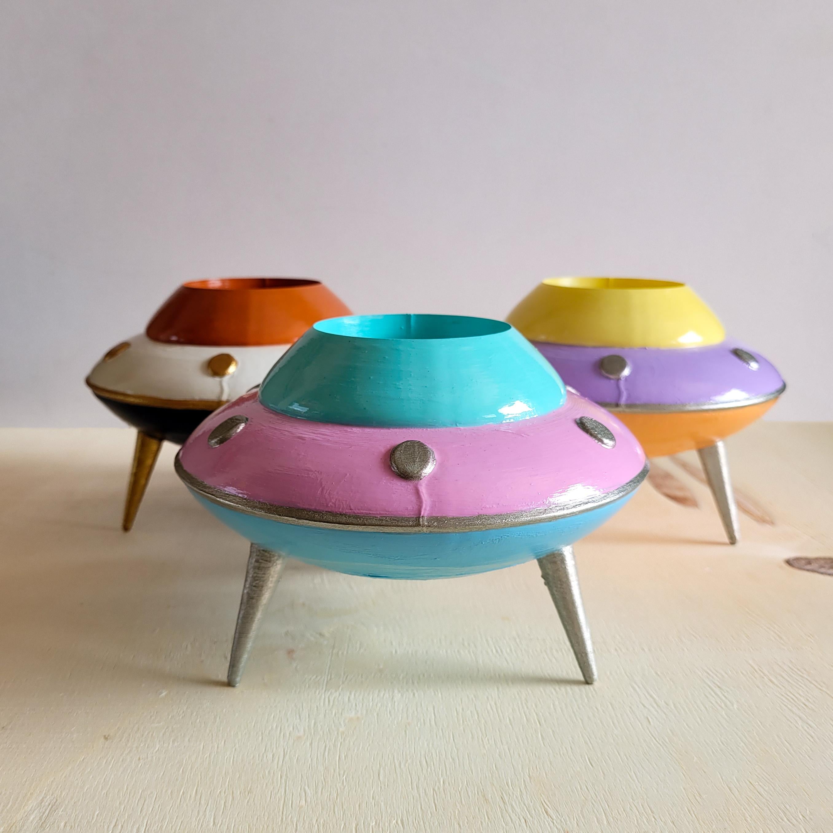 UFO Mini Saksı | Pastel Pembe