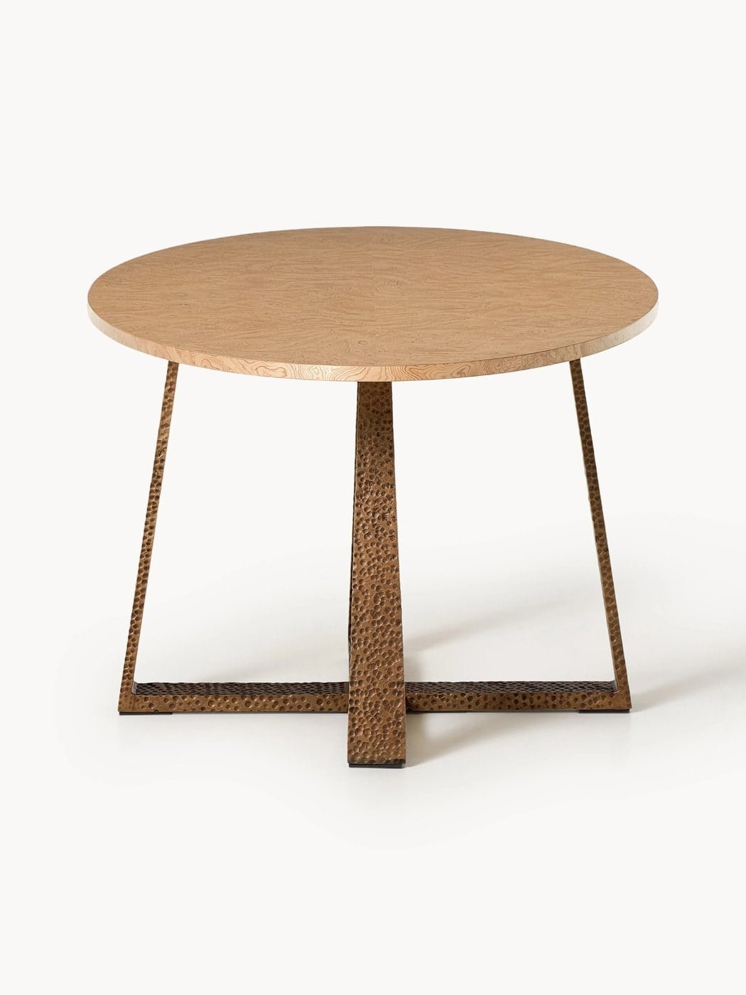 Velotti Oval Burlwood Yemek Masası Altın Ayaklı