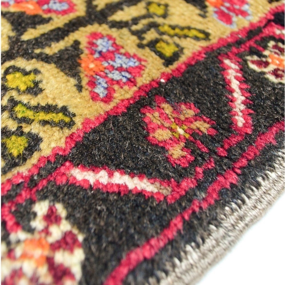 Vintage Adana El Dokuma Halısı, Simetrik Mihraplı 110x215 cm
